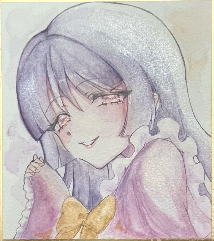 【限定5名】アナログ色紙オーダー ｜透明水彩｜アクリルガッシュ｜バストアップイラスト【東方OK】