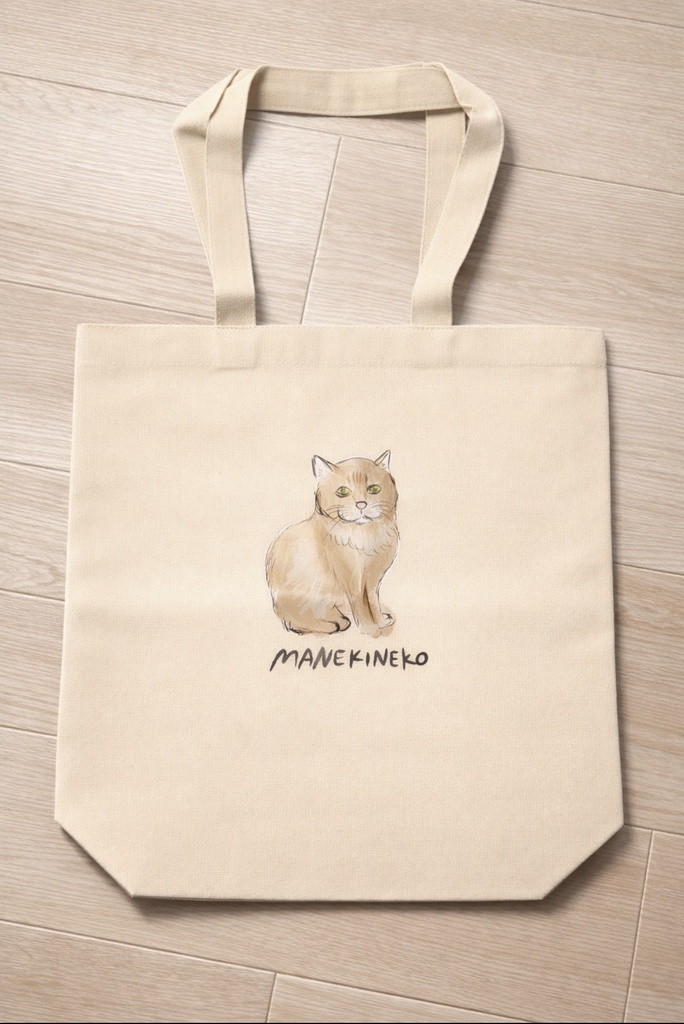 保護猫キルトデザイントートバッグ