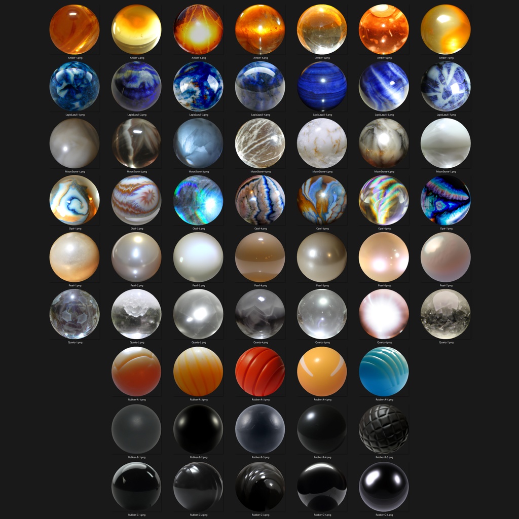 【素材・再配布可能】宝石・ラバーモチーフ MatCap