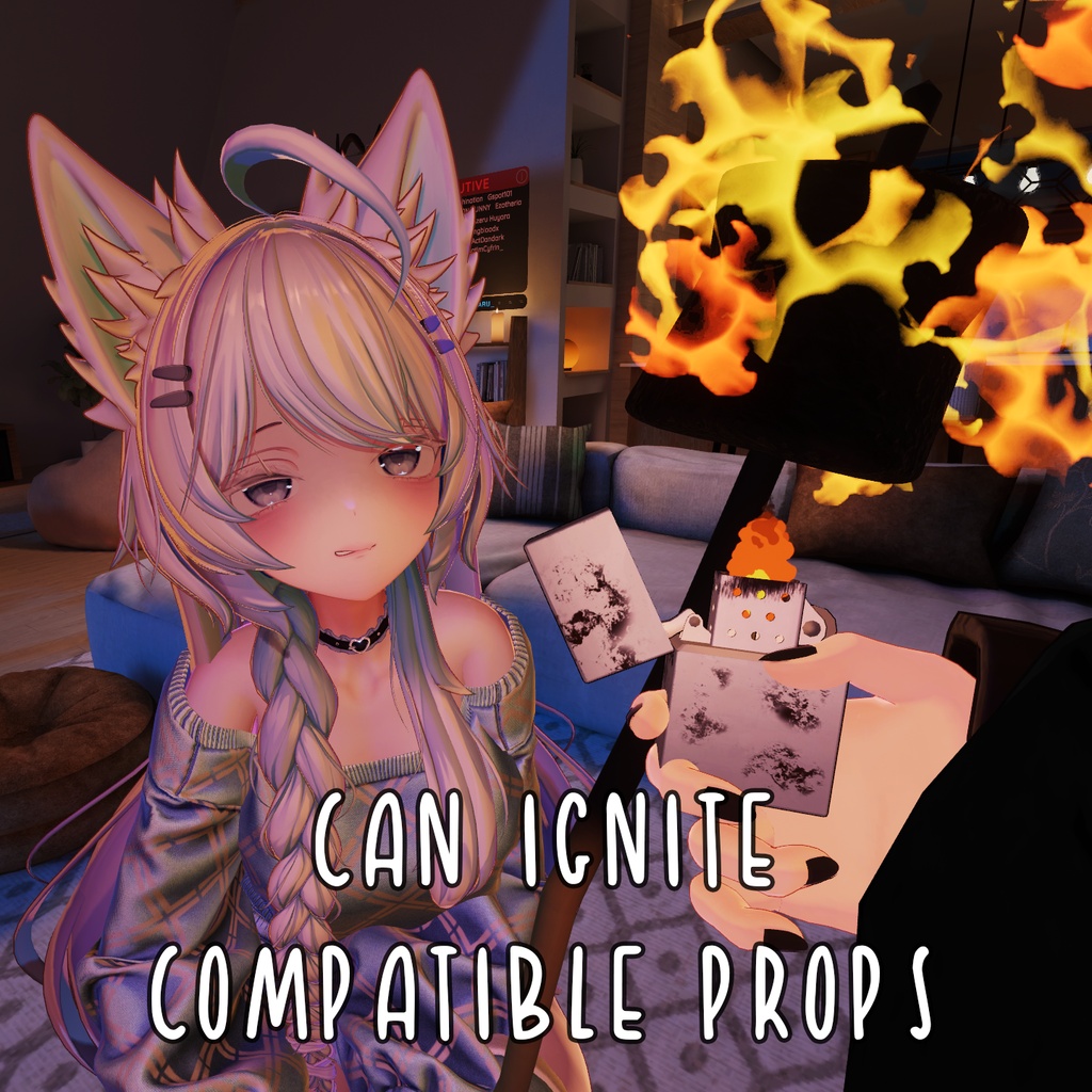 「VRChat Spooky Zippo Lighter」 - インタラクティブ・スタイライズド・ダイナミックライトシステム