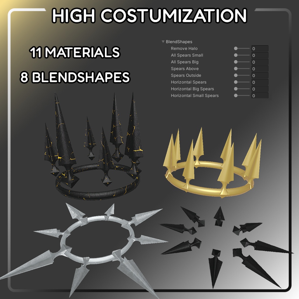 【VRChat想定】 Halo of Ruin / 破滅の光輪 【PhysBones対応】