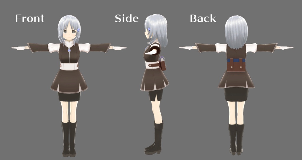 オリジナル3Dモデル「リル」【4992ポリゴン】