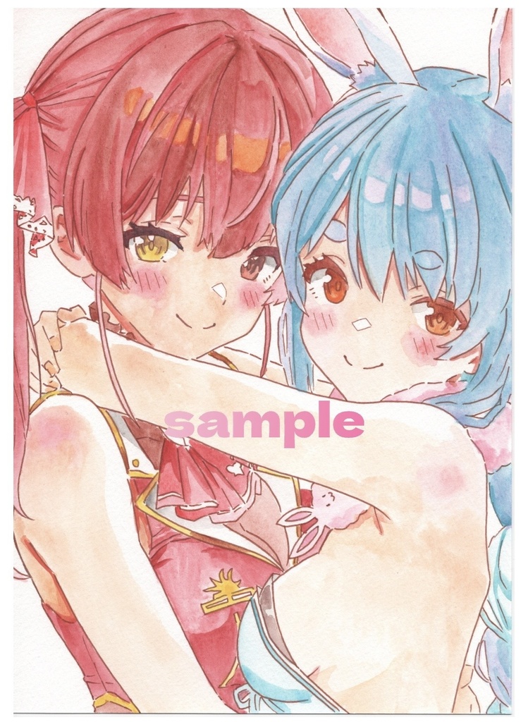 リクエスト窓口キャラクター2人 原画