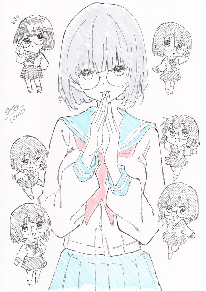 ドローイング作品　2点原画