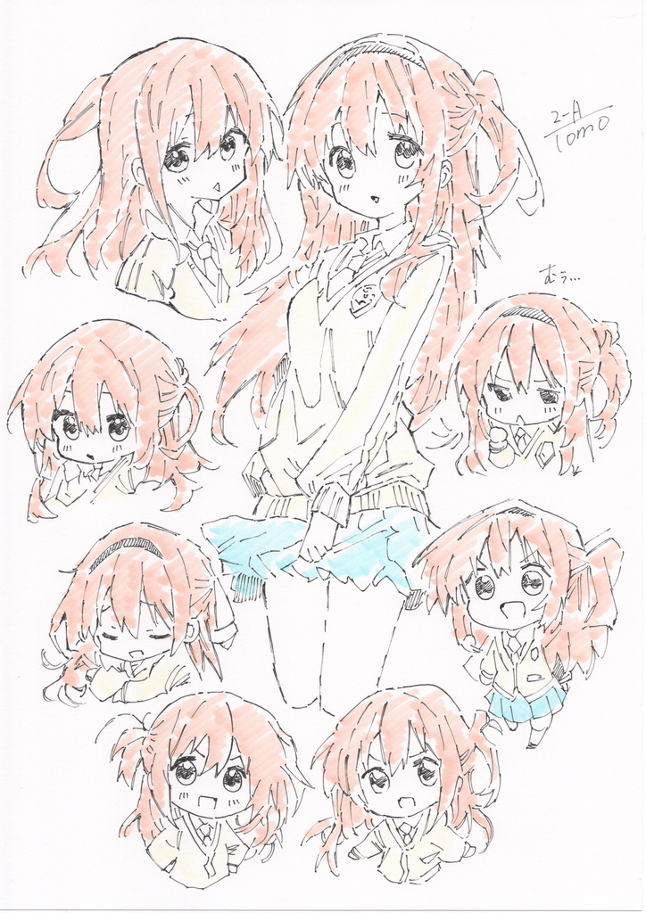 ドローイング2枚　イラスト1枚　原画セット