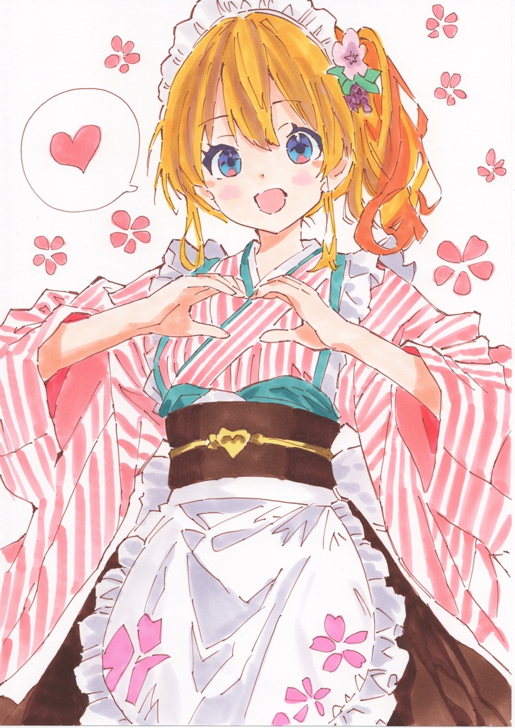 和風メイド喫茶ピンク　原画