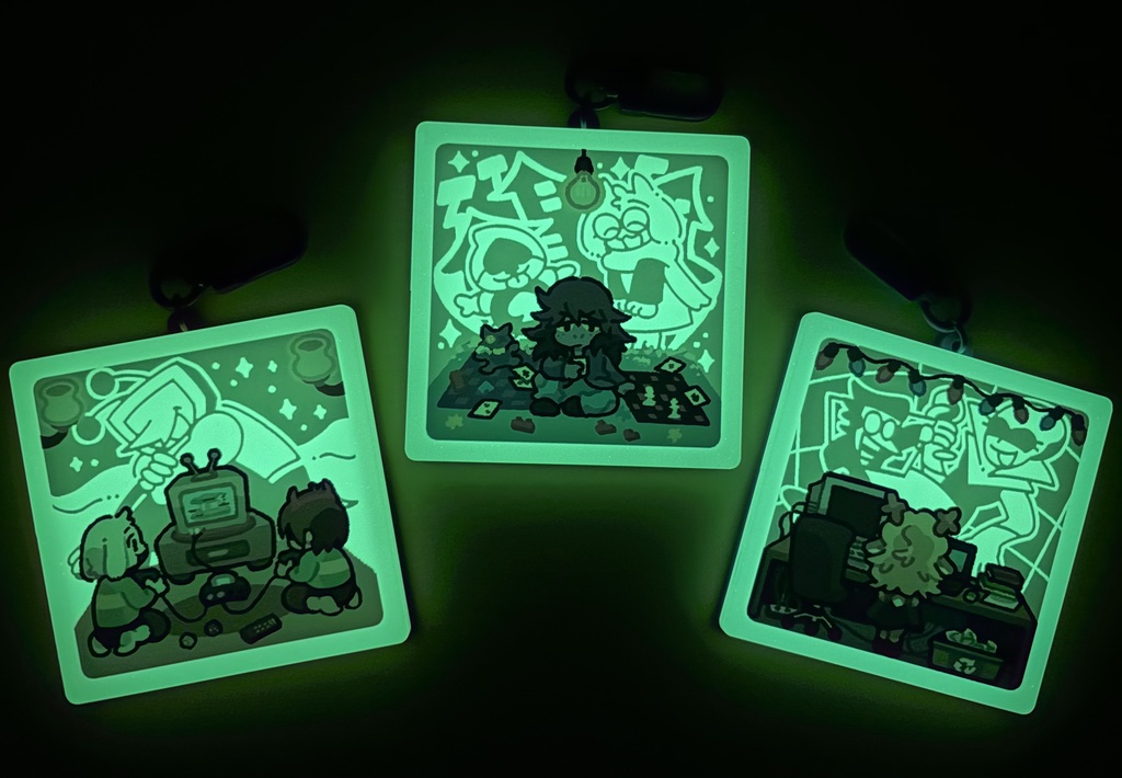 deltarune 光と闇の世界 蓄光アクリルキーホルダー