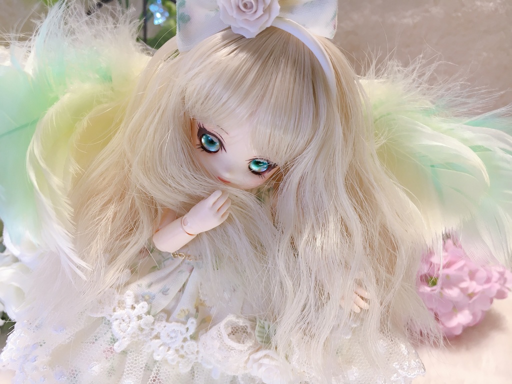 ドール用 翼 クリームミント