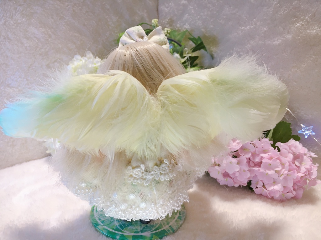 ドール用 翼 クリームミント