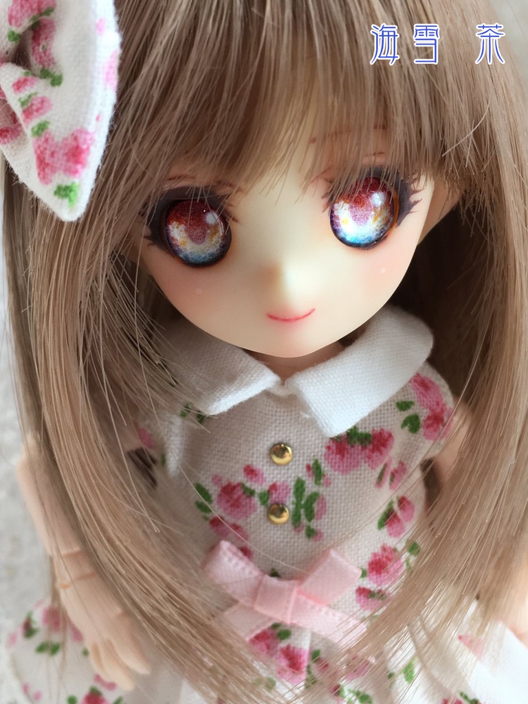 (つまみ付)レジンアイ8mm 海雪