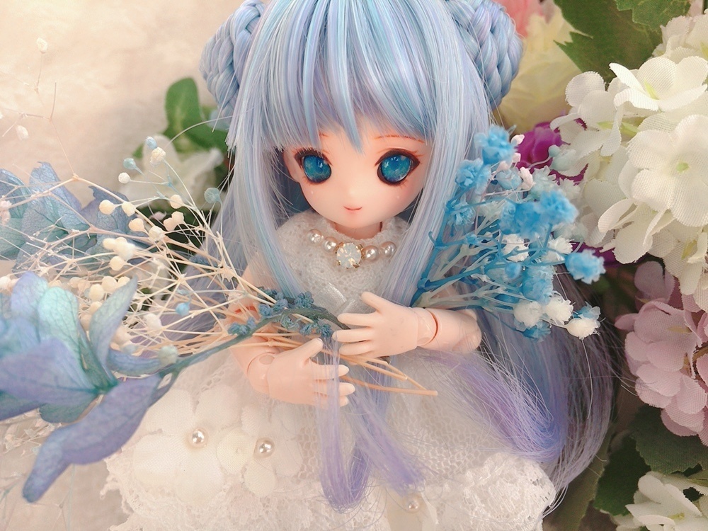 ジュエルドール アクアマリン メイクカスタム済+レジンアイ