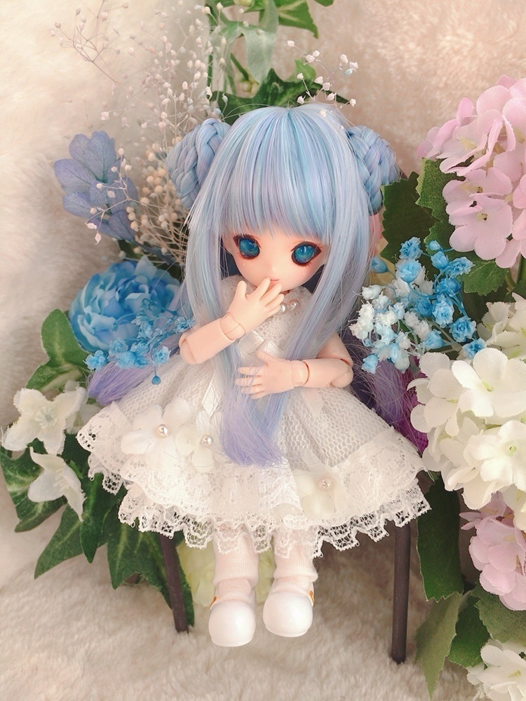 ジュエルドール アクアマリン メイクカスタム済+レジンアイ