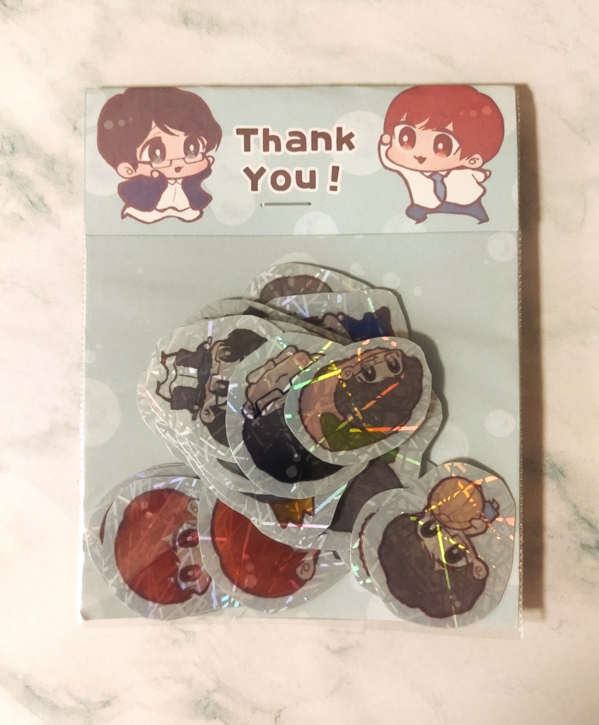 【一時創作】きらきらフレークシール【ゆずりつ】