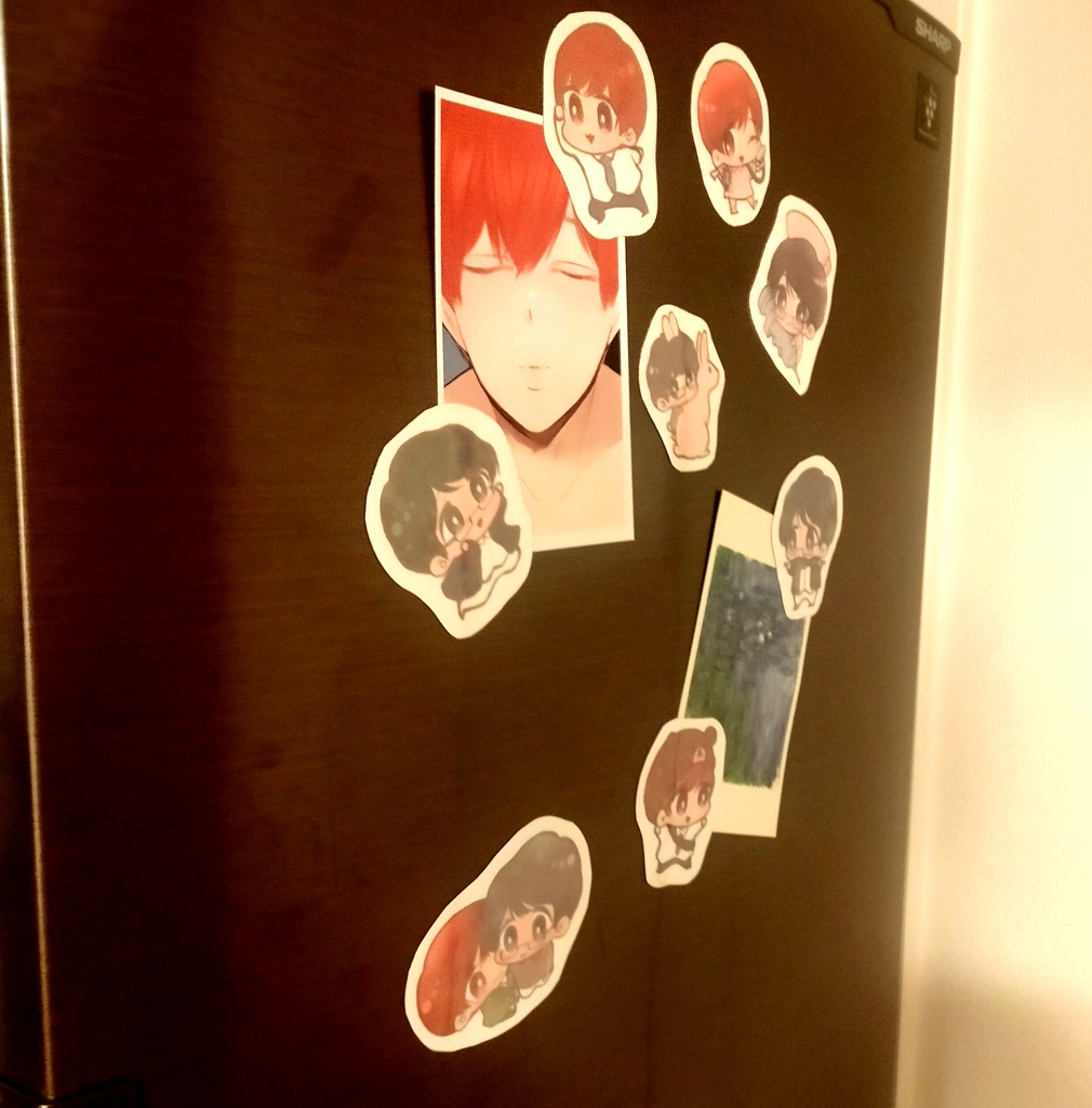 【一時創作BL】マグネットステッカーvol1【ゆずりつ】