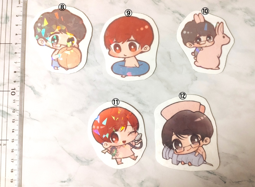 【一時創作BL】マグネットステッカーvol1【ゆずりつ】