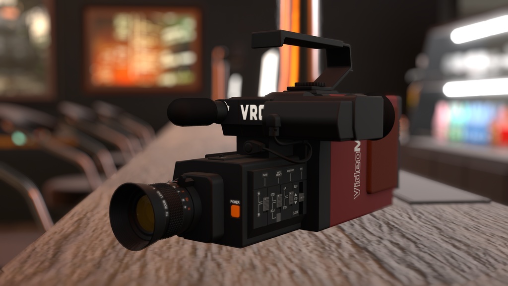 【VRchat】80年代風ビデオカメラ「VR-C1」【MA対応】【3Dモデル】