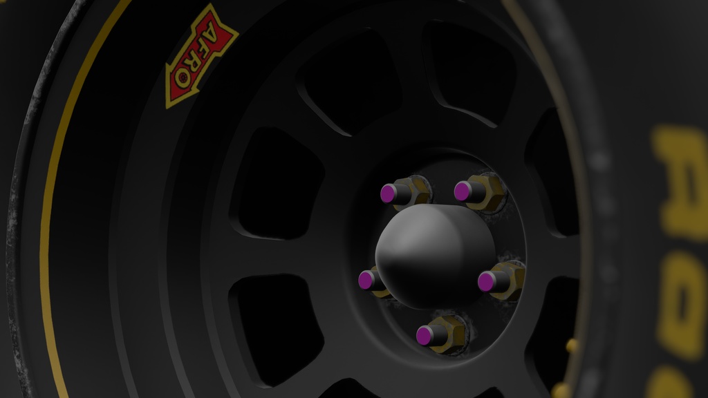 【VRChat】オーバルコース用スチールホイール【3Dモデル】