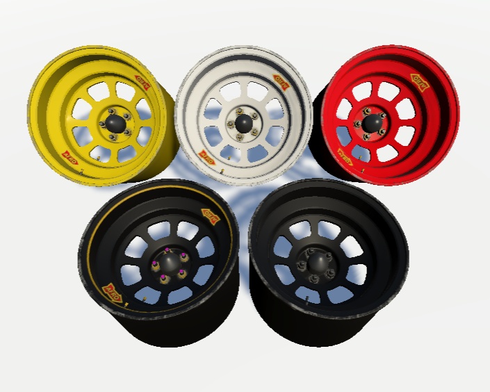 【VRChat】オーバルコース用スチールホイール【3Dモデル】