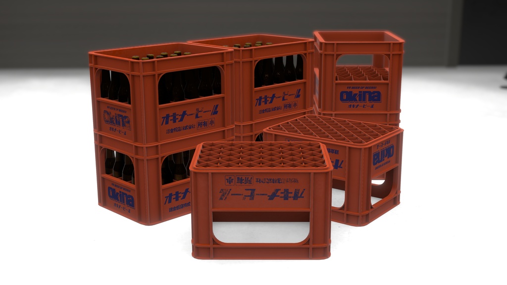 【VRChat】座ったりする用ビールケース【3Dモデル】