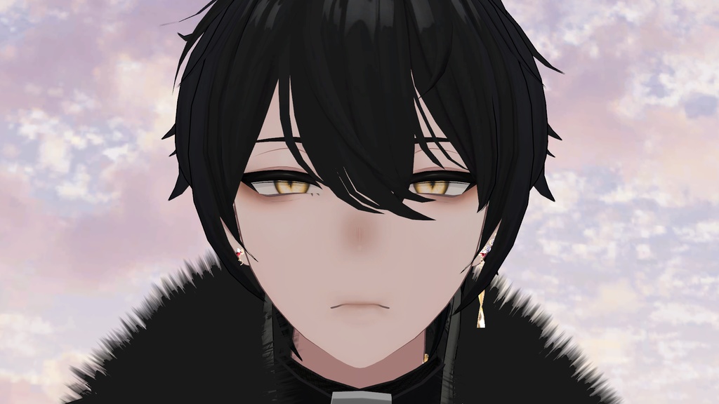 『Maki, 碼希』黒い肌+メイクアップテクスチャ, Dark Skin + Make Up Texture.