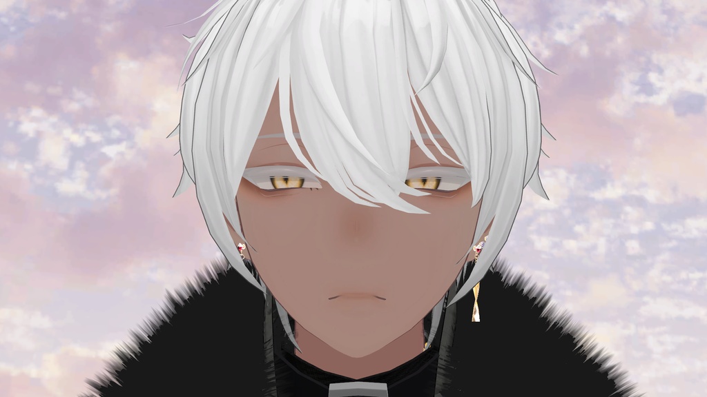 『Maki, 碼希』黒い肌+メイクアップテクスチャ, Dark Skin + Make Up Texture.