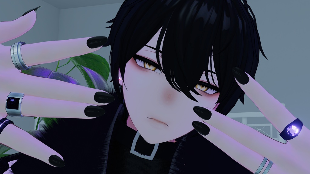 『Maki, 碼希』黒い肌+メイクアップテクスチャ, Dark Skin + Make Up Texture.