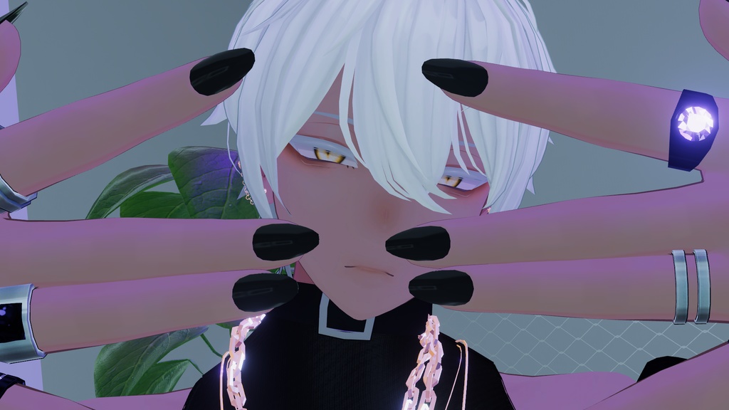 『Maki, 碼希』黒い肌+メイクアップテクスチャ, Dark Skin + Make Up Texture.