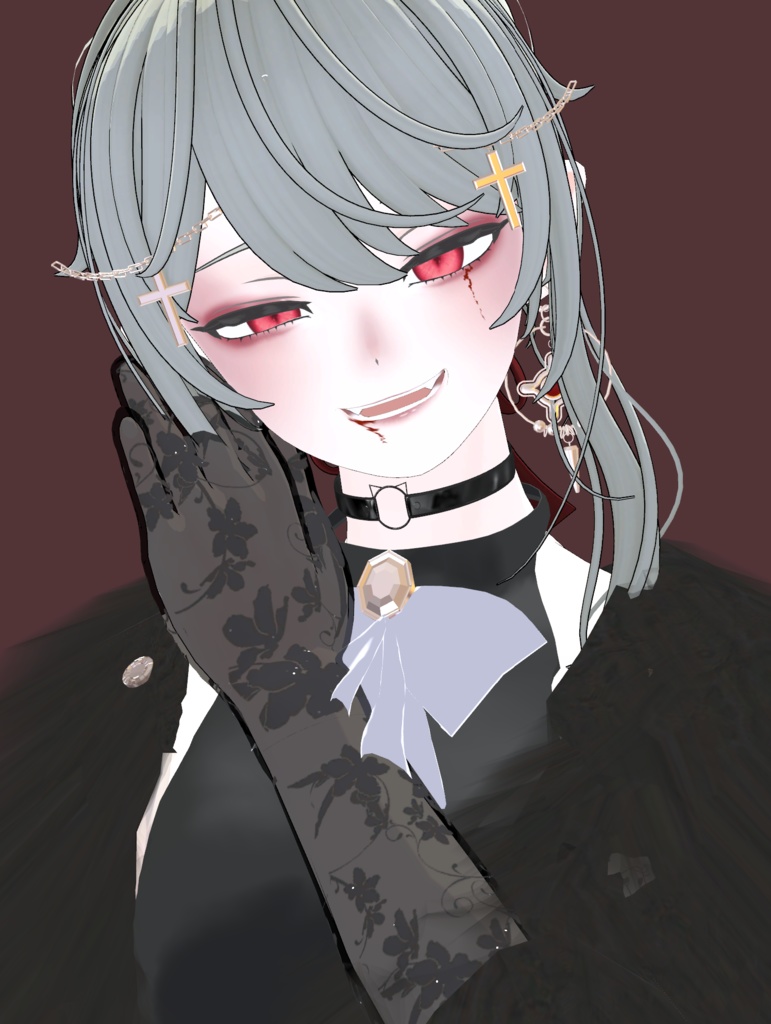 『Maki 碼希&Grus』カップルヴァンパイアメイク, Couple Vampire Make Up (VRC)