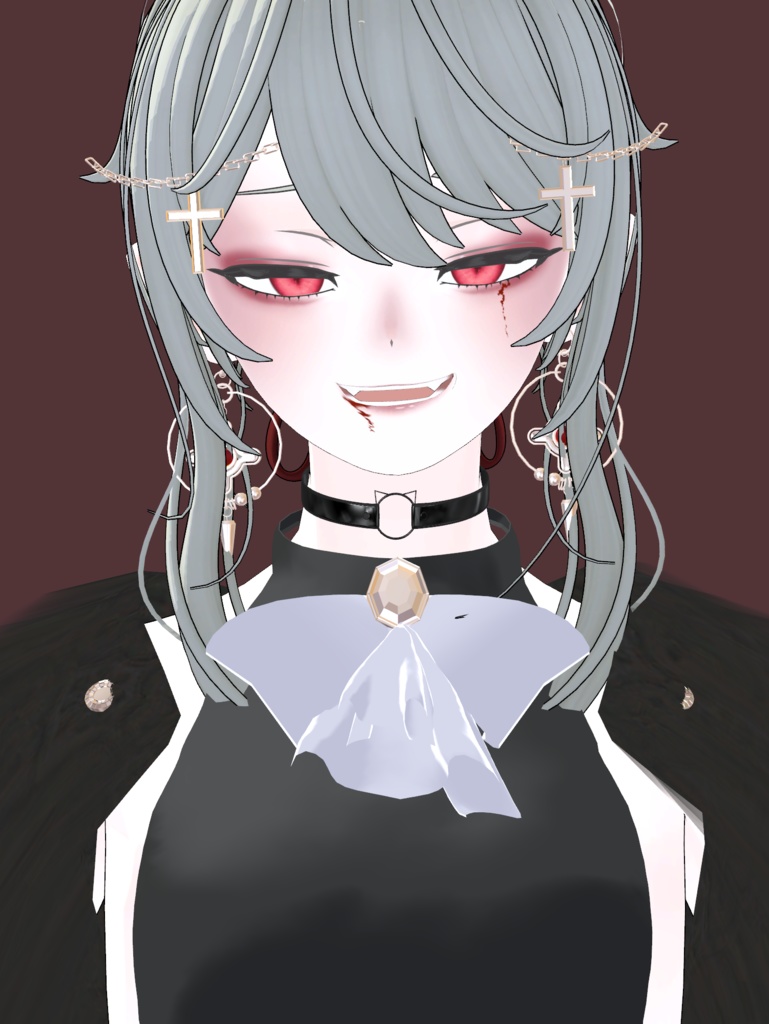 『Maki 碼希&Grus』カップルヴァンパイアメイク, Couple Vampire Make Up (VRC)