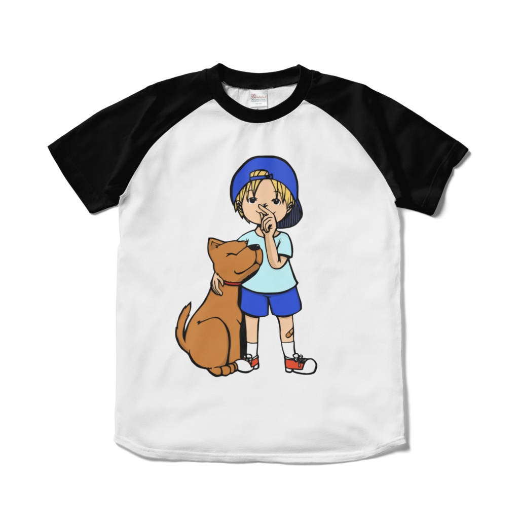 少年と犬Tシャツ