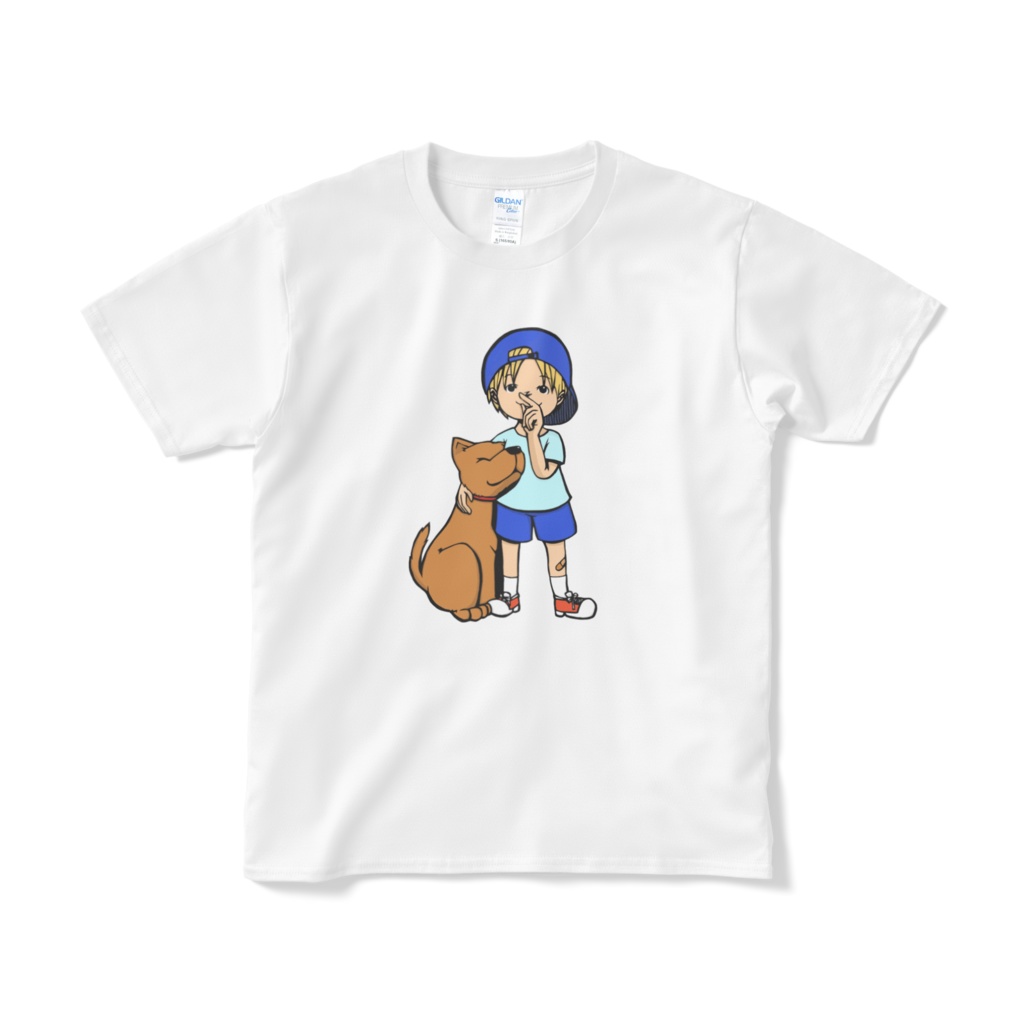 少年と犬Tシャツ