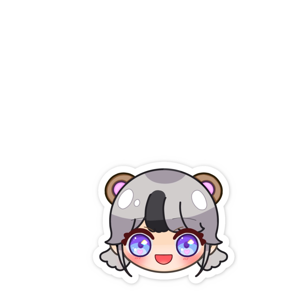 みうさんのお顔のスマホステッカー