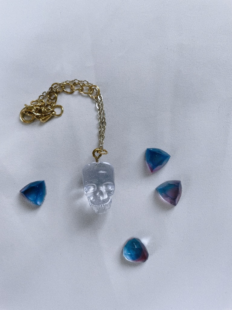 ミスラ  水晶ドクロ ぬい用チャーム