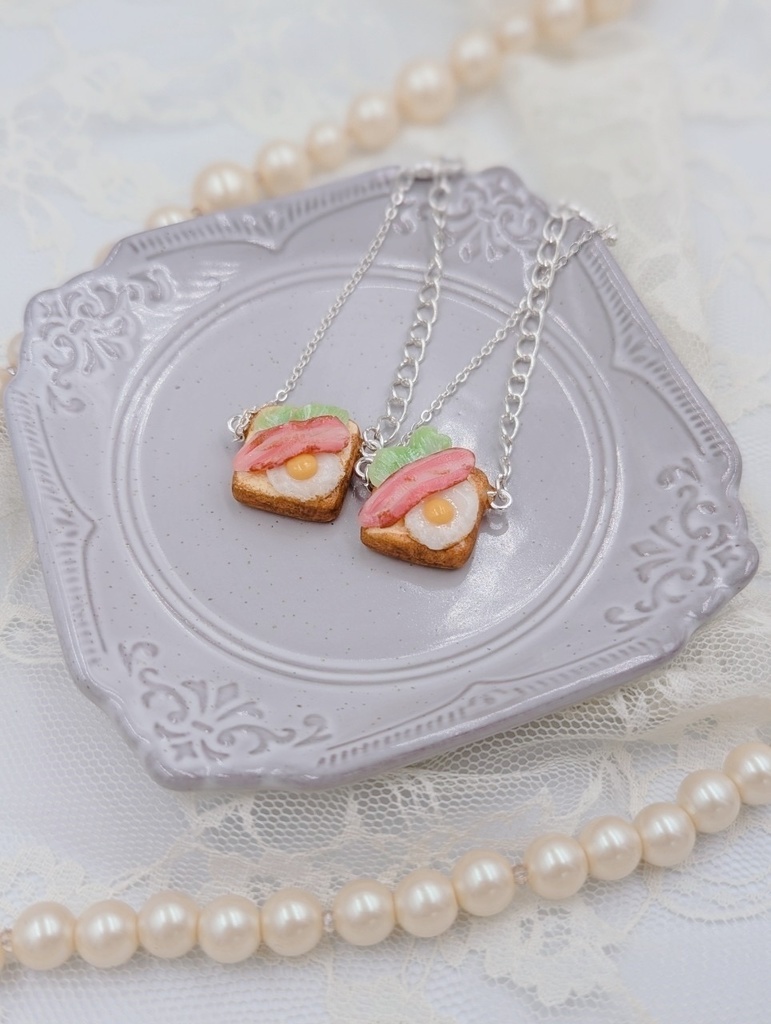 【ぬい用】ベーコンエッグチャーム