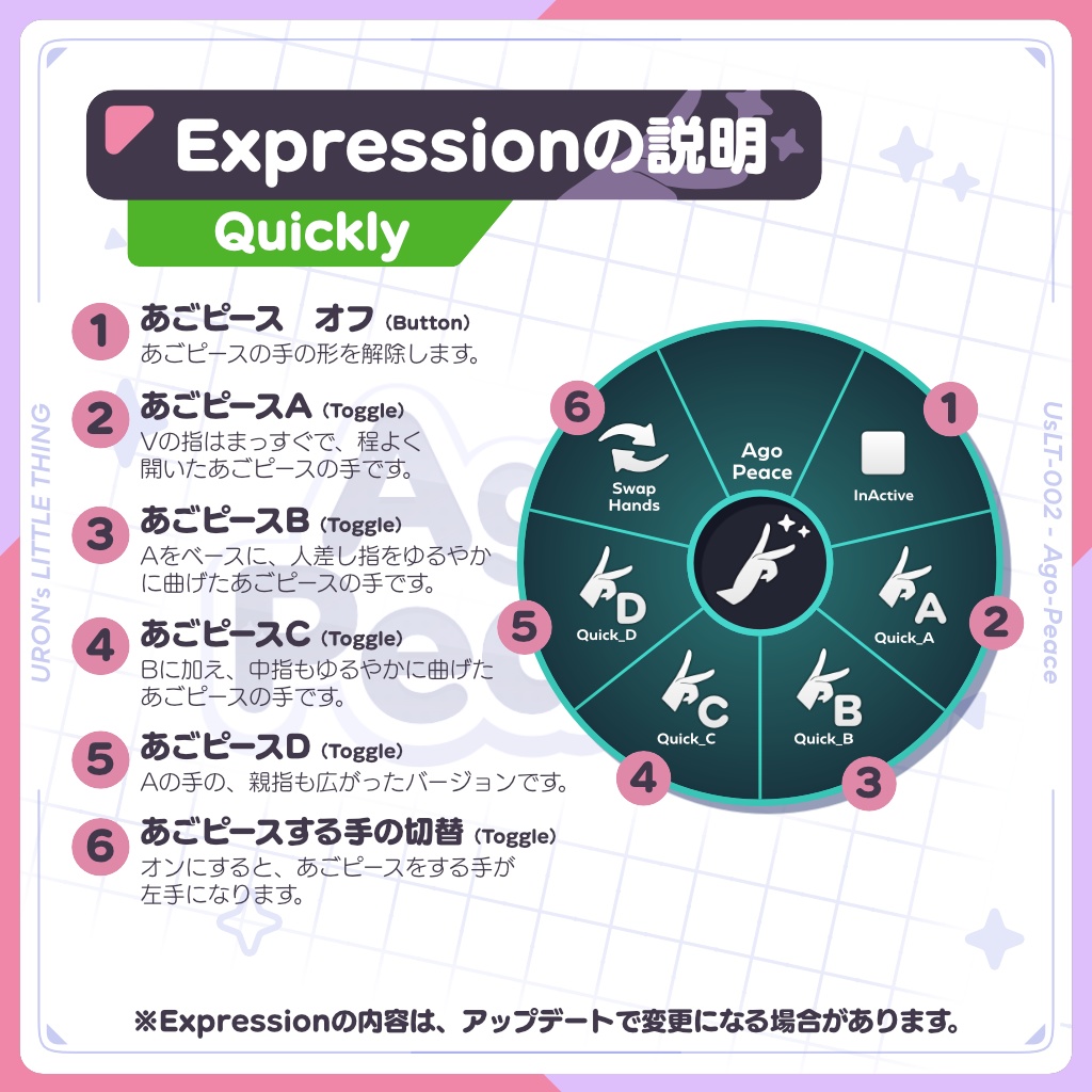 【13アバター対応】あごピース