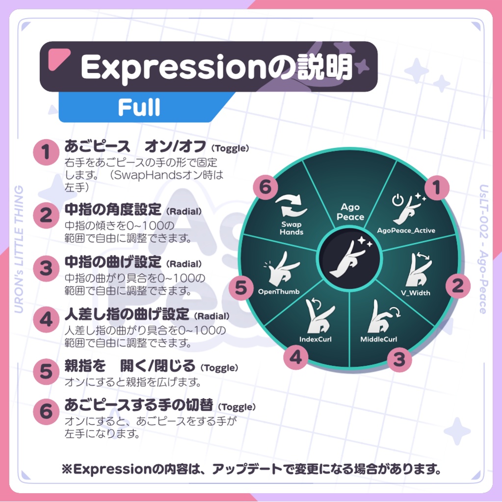 【13アバター対応】あごピース