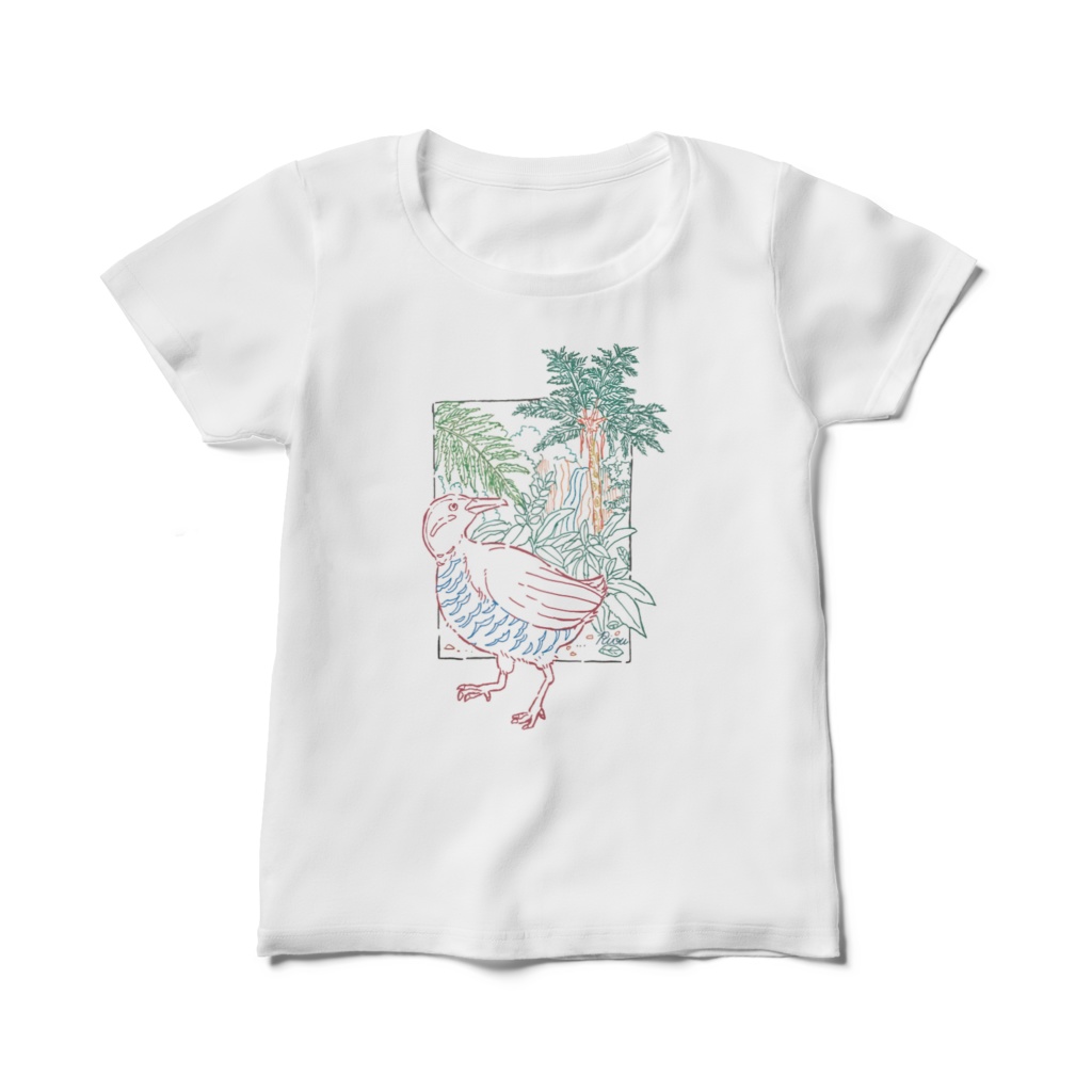 ヤンバルクイナ レディースTシャツ(白)