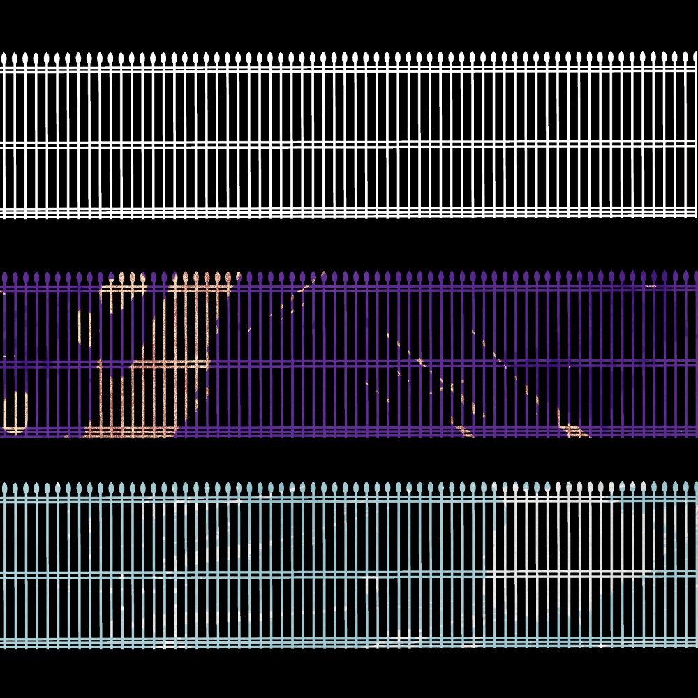 【透過素材】いろんな色の柵10種類 / 装飾素材 / CoC
