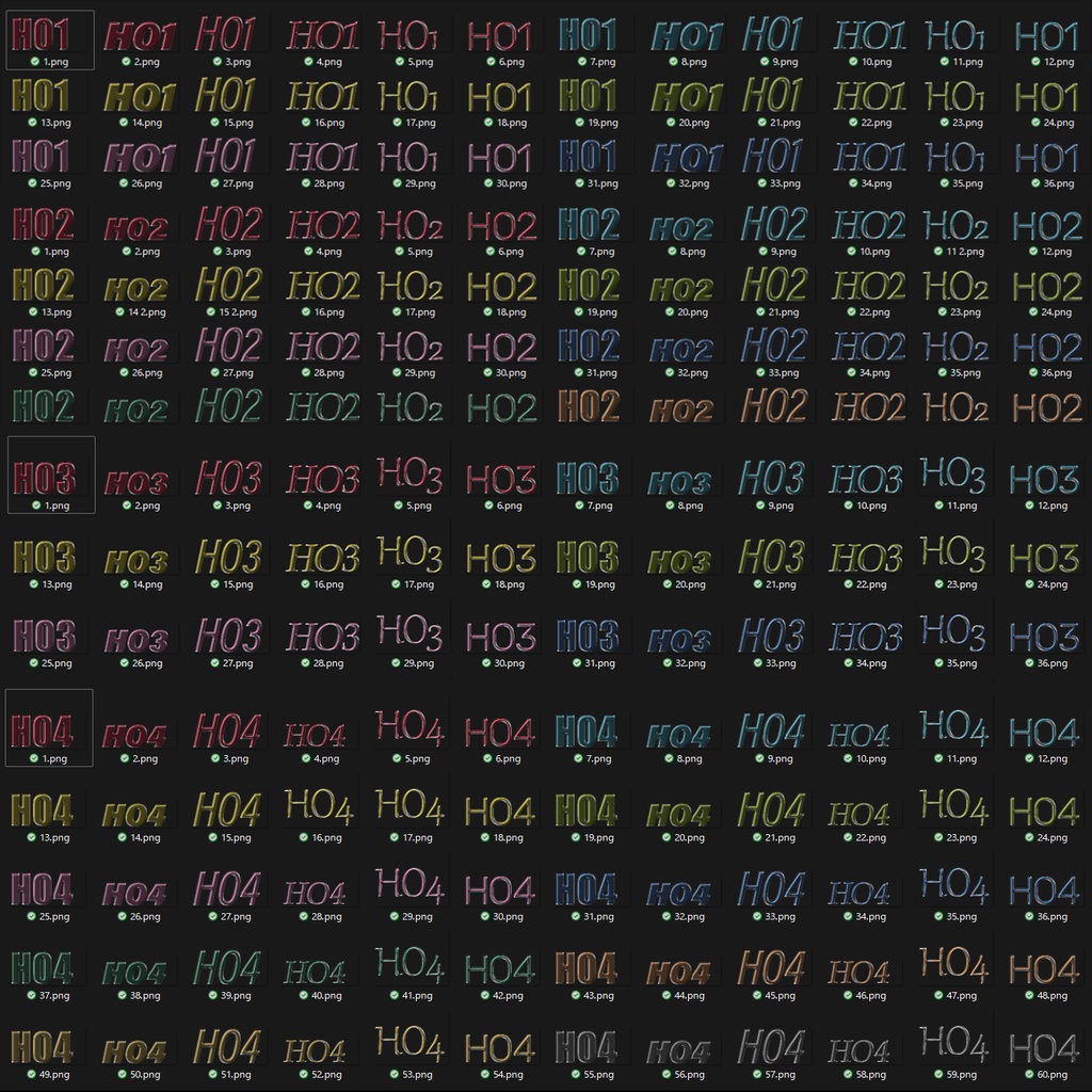 【透過素材】ガラス文字 / 計660点 / CoC
