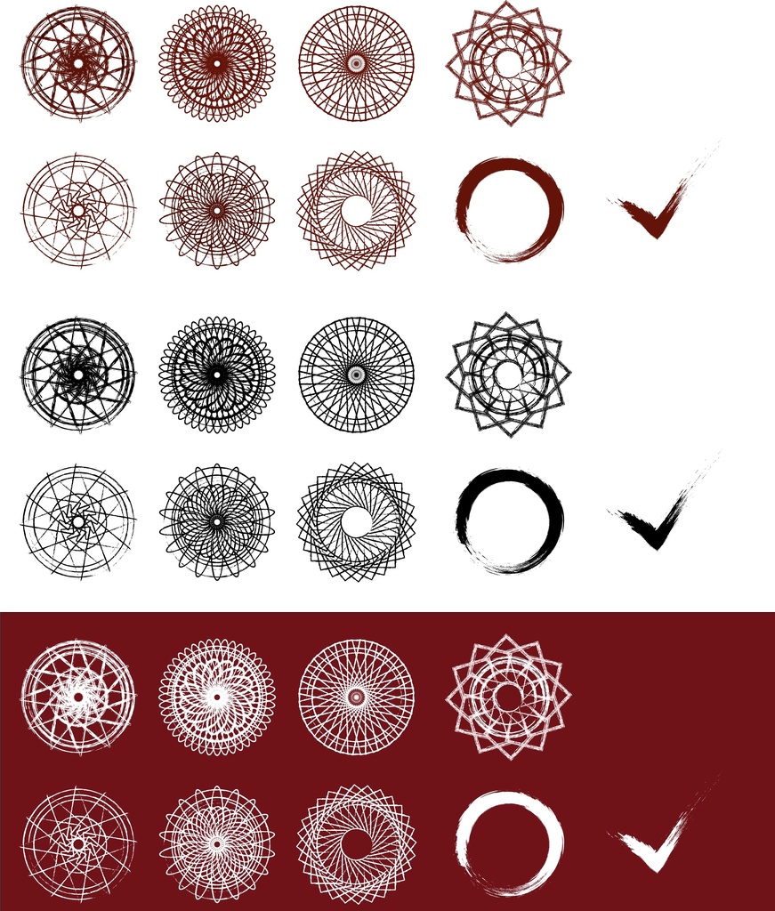 【透過素材】魔法陣 27種 赤&黒&白 / 装飾素材 / ココフォリア / CoC / Call of Cthulhu