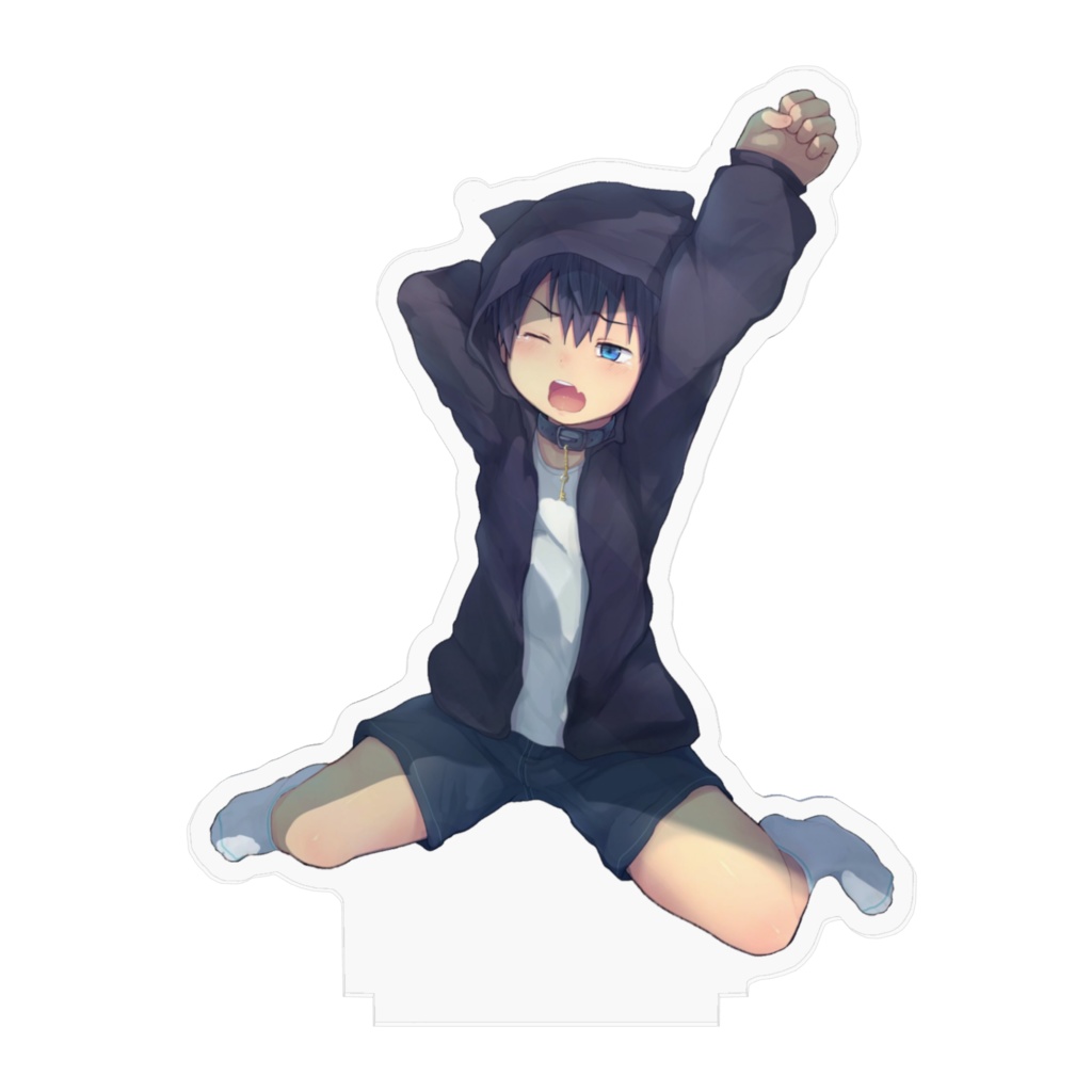 寝夢ぅろぉ 寝起きアクリルフィギュア(パーカー)