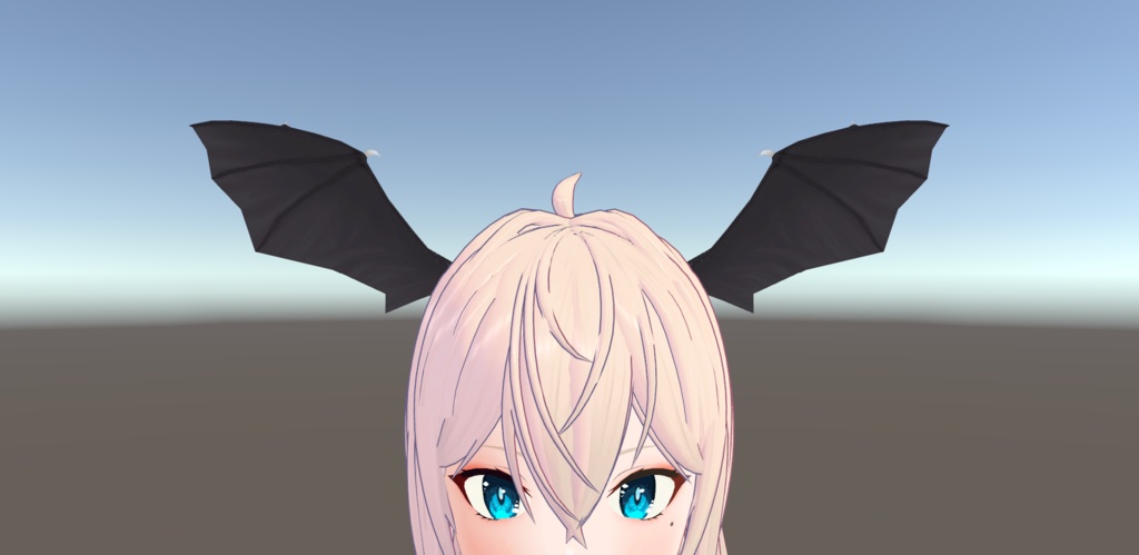 【VRChat想定】MA設定済み:ピースで動くコウモリの羽