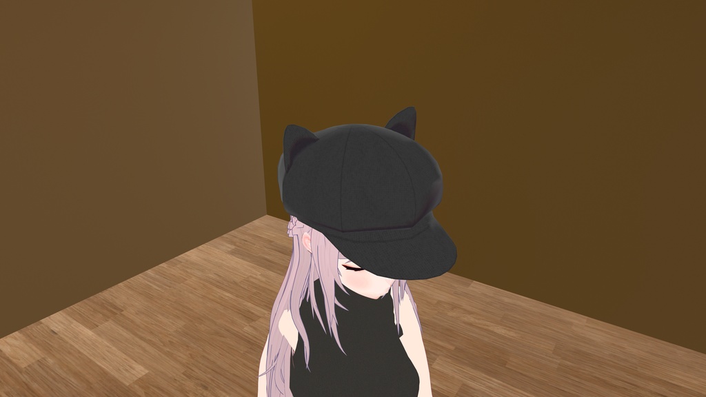 【VRChat想定】MA設定済み:猫耳キャスケット