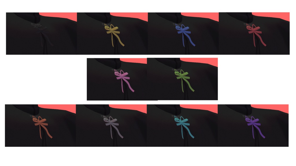 【VRChat想定】MA設定済み:デカ襟フードポンチョ