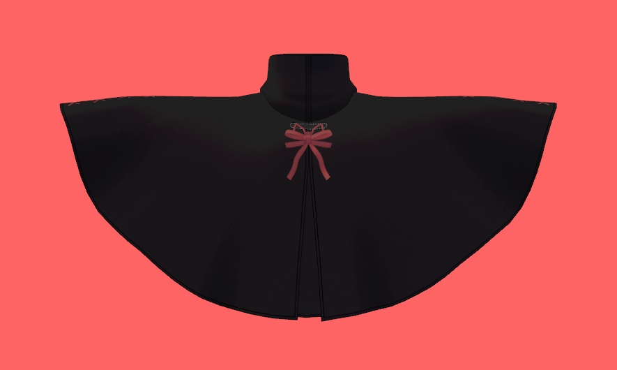 【VRChat想定】MA設定済み:デカ襟フードポンチョ