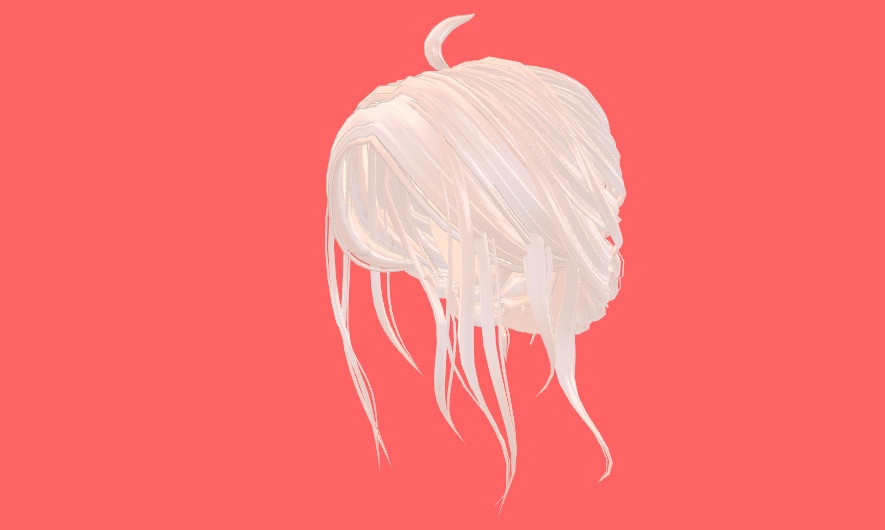 【VRChat想定】MA設定済み:編み込みヘアアップ