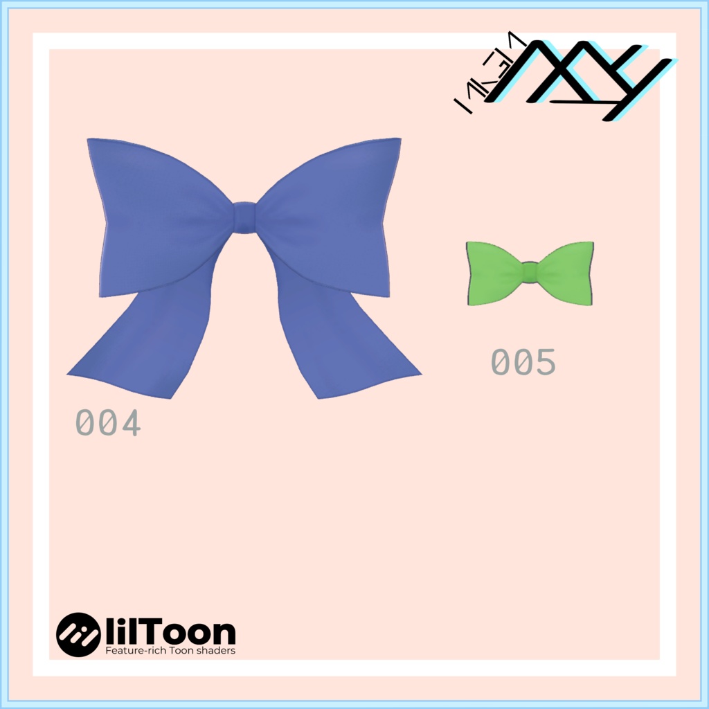 【VRChat想定】リボン100均販売10種パート1