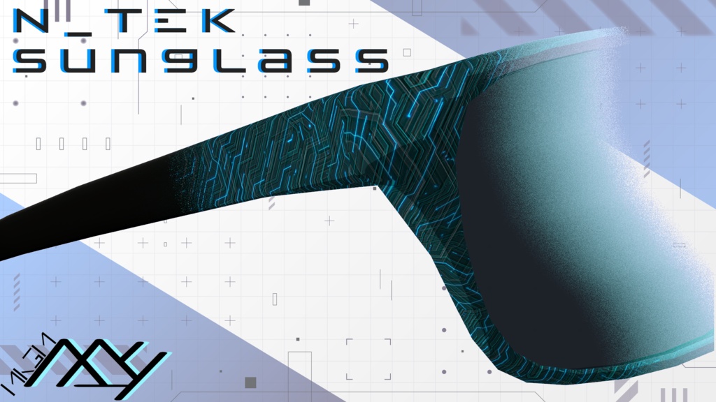 【VRChat想定】N_TEKサングラス:MA設定済み