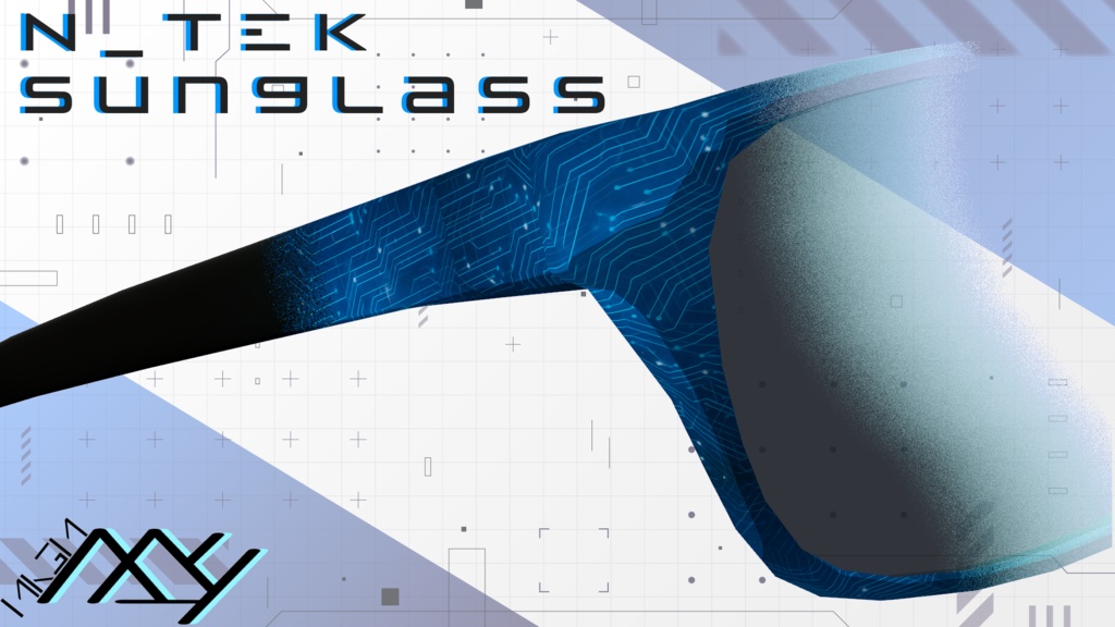 【VRChat想定】N_TEKサングラス:MA設定済み