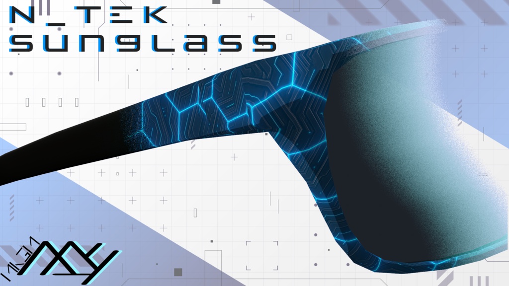 【VRChat想定】N_TEKサングラス:MA設定済み